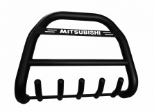 Кенгурятник QT012 Black (нерж.) Mitsubishi Pajero Wagon IV 2006-2021 рр.