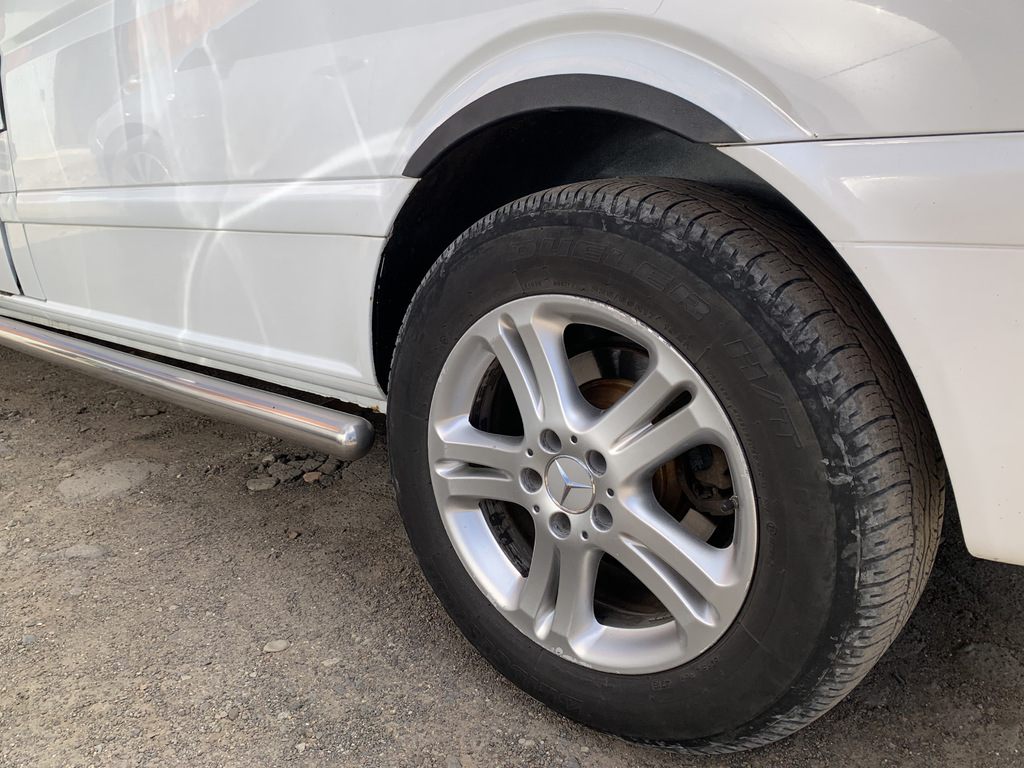 Накладки на арки (4 шт, чорні) для Mercedes Vito W639 2004-2014 рр