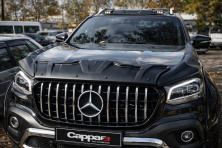 Комплект накладок на капот DRAGON (3 шт) Mercedes X class 2017-2020 гг.