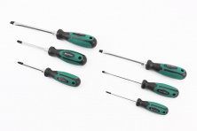 Отвёртки магнитные HEX набор 6шт PH0х75мм PH1х80мм PH2х100мм SL 4х100мм SL6х125мм SL8х150мм 40-1152 KS