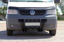 Кенгурятник ST006-15 ніздрі Black (нерж) Volkswagen T5 Transporter 2003-2010 рр.