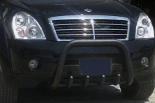Кенгурятник QT006 Black (нерж) SsangYong Rexton I 2001-2017 рр.