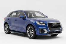 Бокові пороги Maya Blue (2 шт., Алюміній) Audi Q2 2016- рр.