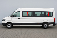 Нижні молдинги скла довга база (10 шт, нерж.) Volkswagen Crafter 2016- рр.
