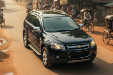 Бокові пороги Maydos V1 (2 шт., Алюміній ↗ нерж) 2016-2019 Chevrolet Captiva 2006-2019 рр.