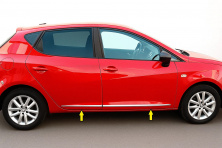Молдинг (4 шт, нерж) Seat Ibiza 2017- рр.