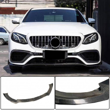 Накладка на передній бампер Lip V1 (для E63 AMG 2016-2019, Карбон) Mercedes E-сlass W213 2016-2023 рр.