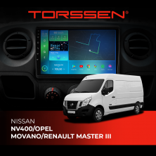 Штатна магнітола Torssen NISSAN NV400/OPEL MOVANO/RENAULT MASTER III F10432 4G Carplay DSP