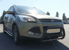 Кенгурятник WT004 Black (нерж.) Ford Kuga/Escape 2013-2019 рр.