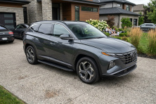Бокові пороги Tayga Black (2 шт., Алюміній) Hyundai Tucson NX4 2021- рр.