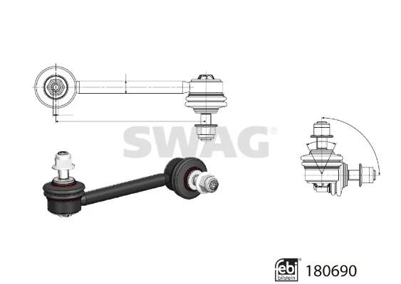 Стійка стабілізатора задня R Tesla Model 3 SWAG