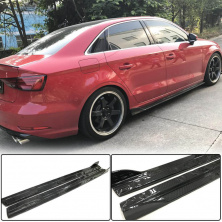 Бокові пороги (для Base Sedan, Карбон) Audi A3 2012-2020 рр.