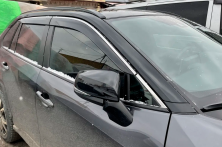 Вітровики з хромованим молдингом (4 шт, HIC) Toyota Rav 4 2019-2025 рр.