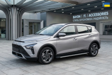 Бокові пороги Maya V1 (2 шт., Алюміній) Hyundai Bayon 2021- рр.