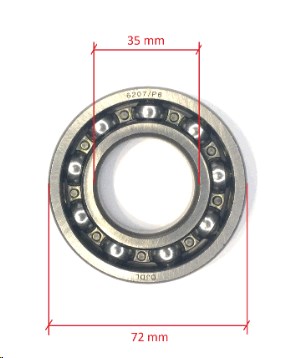 Подшипник 6207/P6 КПП (3+1) AMG