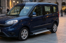 Бокові пороги New Vision Grey (2 шт., алюміній) Максі база Opel Combo 2012-2018 рр.