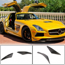 Накладки на передній бампер Flap V1 (Карбон) Mercedes SLS C197 2010-2014 рр.