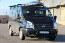 Кенгурятник WT003 Black (2006-2014, нерж.) Ford Transit 2000-2014 рр.