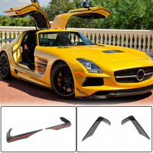 Накладки на передній бампер Flap V2 (Карбон) Mercedes SLS C197 2010-2014 рр.