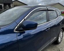Вітровики з хромованим молдингом (4 шт., Sunplex Chrome) Renault Kadjar 2015-2022 рр.