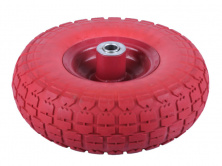 Колесо 3,50 -4 TL (бескамерное, ось d-16мм) (пенополиуретановое, красное) AMG