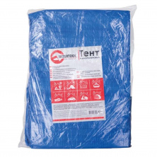 Тент водонепроницаемый, полипропиленовый (тарпаулин), 8*12 м с люверсами INTERTOOL
