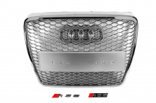 Передня решітка RS-style (Сірий з хромом) Audi A6 C6 2004-2011 рр.