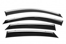 Вітровики з хромованим молдингом Niken Luxury (4 шт) Hyundai Sonata DN8 2020- рр.