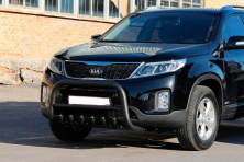 Кенгурятник WT021 Black (нерж.) Kia Sorento II XM 2009-2014 рр.