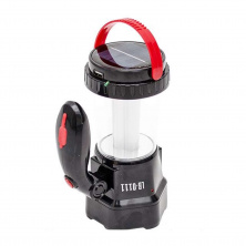 Фонарь аккумуляторный 1LED 1W + 12 LED INTERTOOL