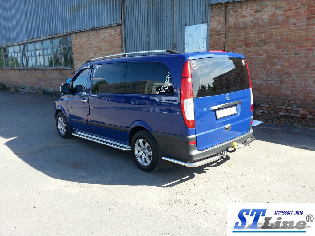 Задні куточки AK003 (2 шт, нерж) для Mercedes Viano 2004-2014 рр