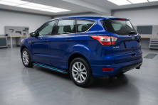 Бокові пороги Maya Blue (2 шт., Алюміній) З чорним листям на дверях Ford Kuga/Escape 2013-2019 рр.