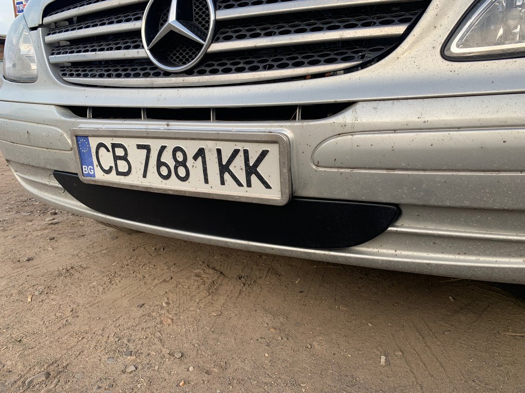 Зимова накладка на бампер (2004-2010) Глянсова для Mercedes Vito W639 рр