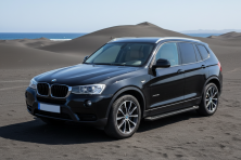 Бокові пороги Allmond Black (2 шт., Алюміній) BMW X3 F25 2011-2018 рр.