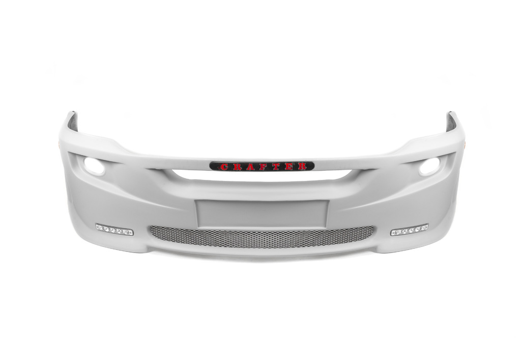 Накладка на передній бампер 2012-2026 (LED, під фарбування) для Volkswagen Crafter рр