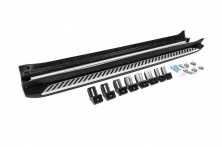Бокові пороги OEM V1 (2 шт, алюміній + пластик) Kia Sorento IV MQ4 2020- рр.