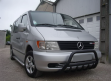 Кенгурятник WT003 Black (нерж.) Mercedes Vito W638 1996-2003 рр.