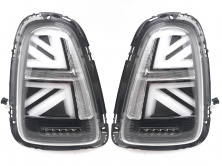 Задні LED ліхтарі в стилі Union Jack Black V-2 (2 шт) Mini Cooper R56/57 2006-2014 рр.