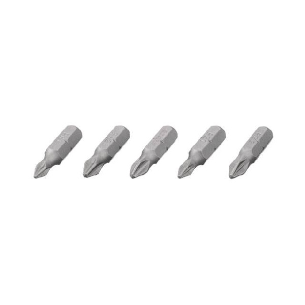 Комплект отверточных насадок PH1, PH2, PZ1, PZ2 1/4*25мм уп. 5ед., S2, STORM