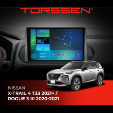 Штатна магнітола Torssen 2K Nissan X-Trail 4 T33 2021+ / Rogue 3 III (2020-2021) F10332 4G Carplay