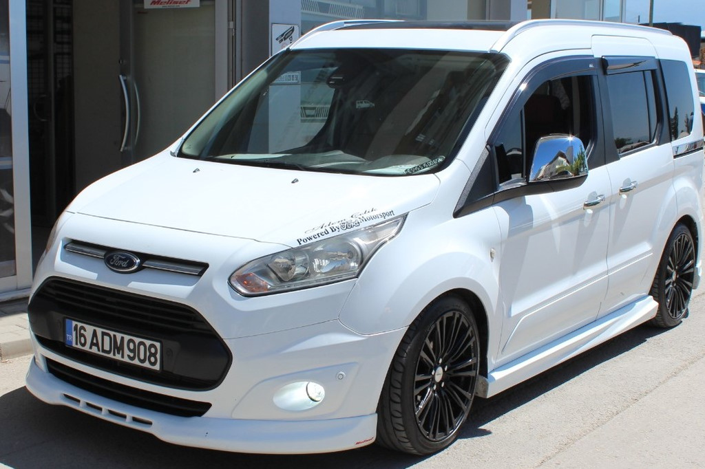 Накладка на передній бампер (під фарбування) для Ford Connect 2014-2021 рр