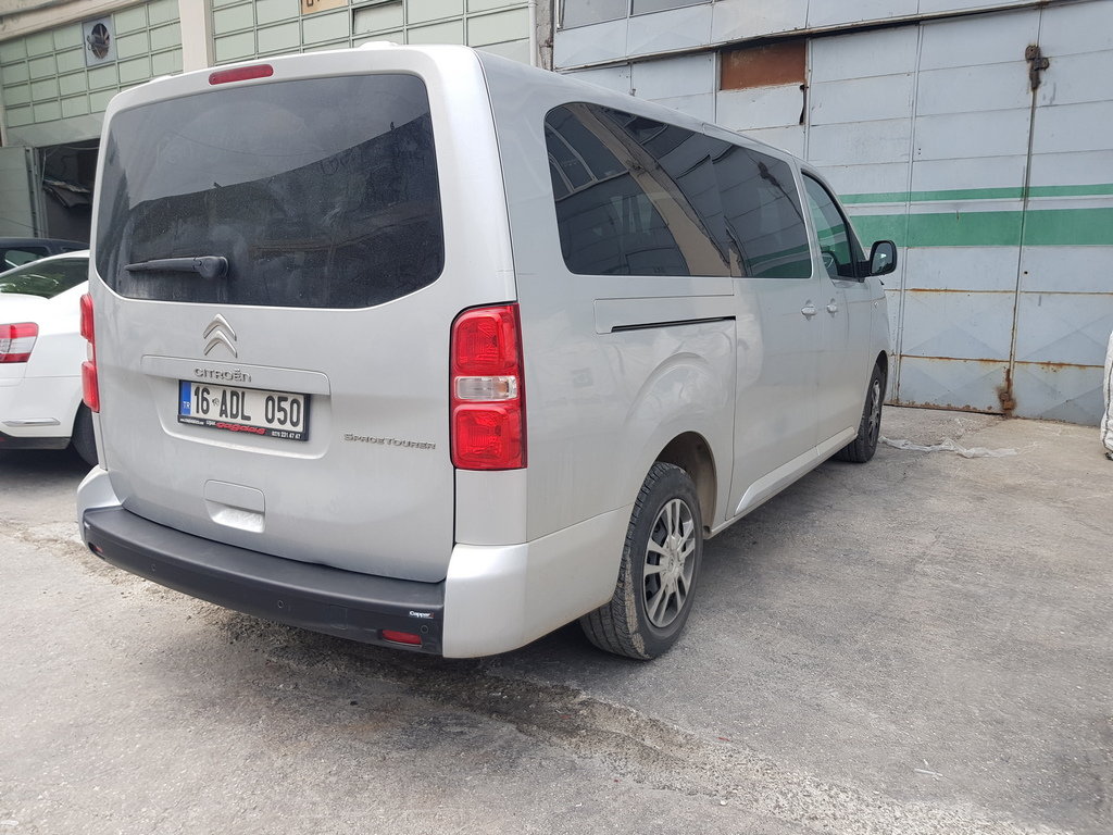 Накладка на задній бампер EuroCap (на довгу базу, ABS) для Citroen Jumpy/Dispatch 2017- рр