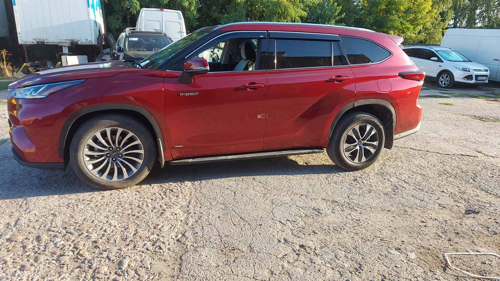 Вітровики з хромом (4 шт, Niken) для Toyota Highlander 2019-2023 рр