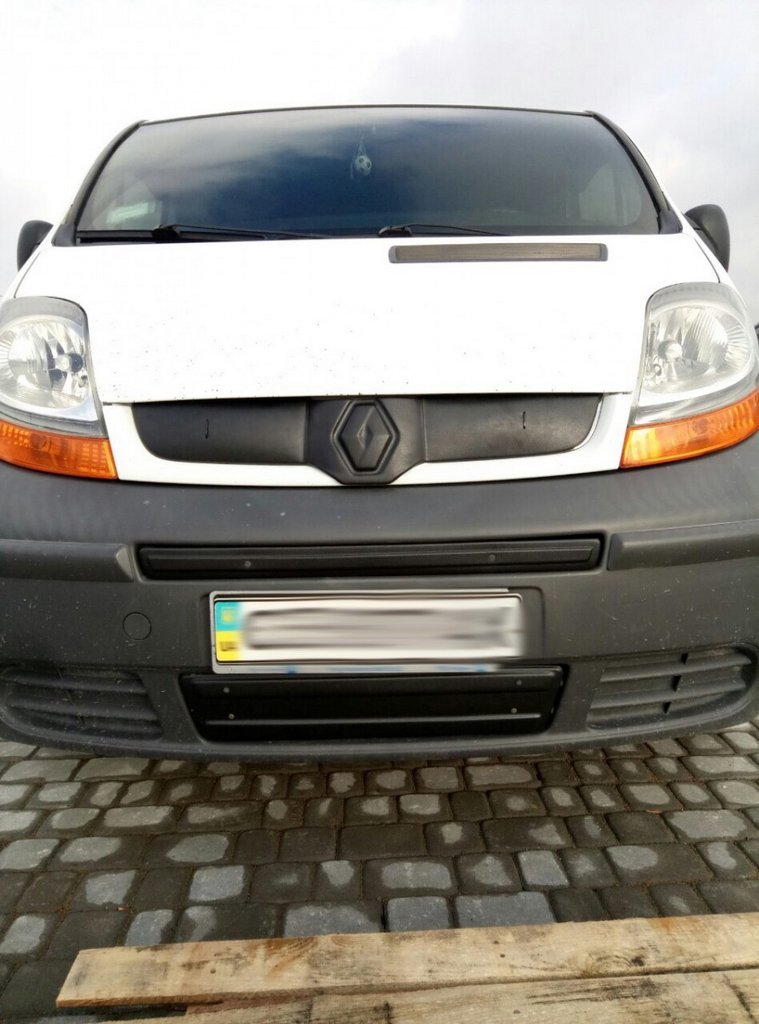 Зимова верхня накладка на решітку 2001-2007, Глянцева для Renault Trafic рр