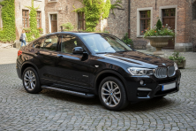 Бокові пороги Vision New Black (2 шт., Алюміній) BMW X4 F26 2014-2018 рр.