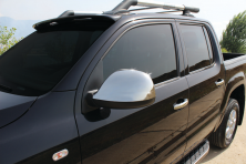 Накладки на дзеркала (2 шт, нерж.) Carmos - Турецька сталь Volkswagen Amarok 2010-2022 рр.