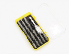 Биты отверточные 14шт 1/4` 25мм с держателем CrV KS