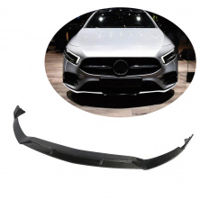 Накладка на передній бампер Lip V3 (для AMG-Line SD 2018-2021, Карбон) Mercedes A-сlass W177 2018- рр.