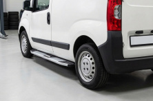 Бокові пороги Mevsim Grey (2 шт., Алюміній) Peugeot Bipper 2008-2017 рр.