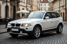 Бокові пороги Vision New Grey (2 шт., Алюміній) BMW X3 E83 2003-2010 рр.